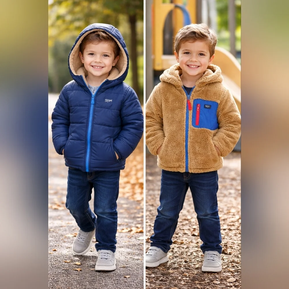 OshKosh B’gosh Reversible Puffer Jacket – Size S/4 (4T) – NWT